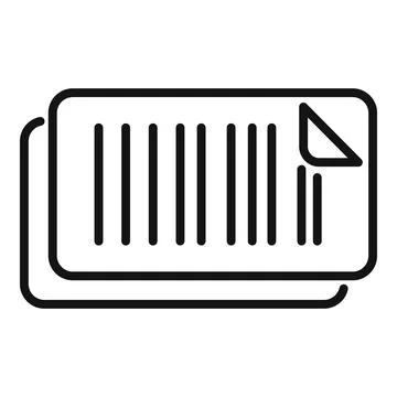 Bar code icon outline vector. Scan new product 스톡 일러스트
