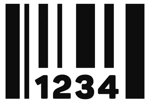Bar code icon. Package scan black symbol Illustrazione stock