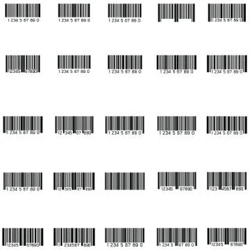 Bar code icon set Stock-Illustration
