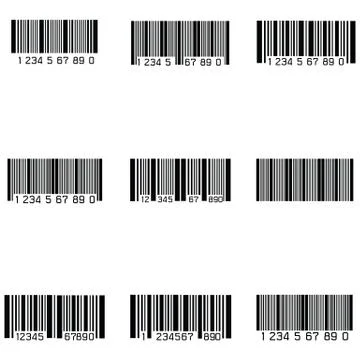 Bar code icon set 스톡 일러스트