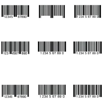 Bar code icon set Stock-Illustration