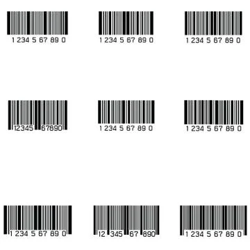 Bar code icon set 스톡 일러스트