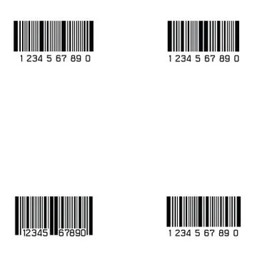 Bar code icon set 스톡 일러스트