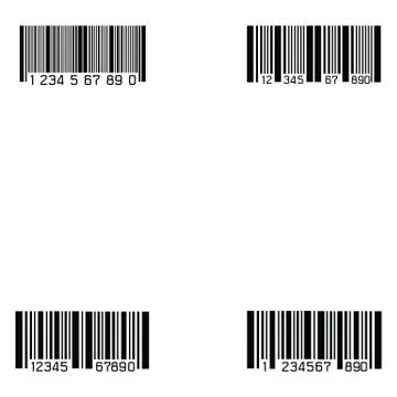 Bar code icon set Stock-Illustration