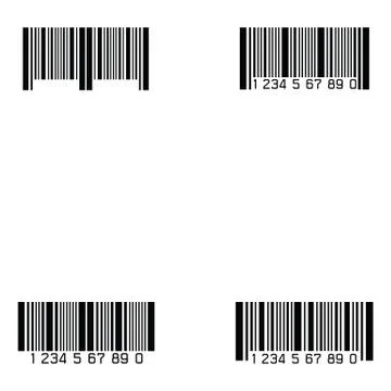 Bar code icon set Stock-Illustration