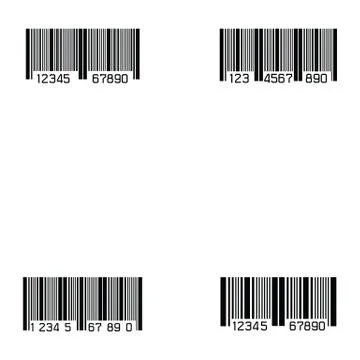 Bar code icon set Stock-Illustration