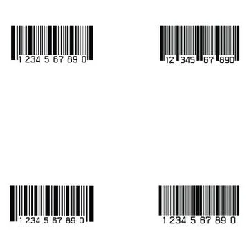 Bar code icon set Stock-Illustration