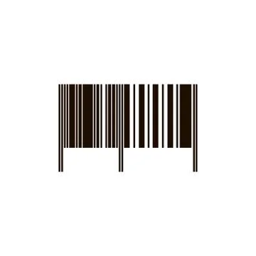 Bar code icon vector design isolated black Stock Illustration