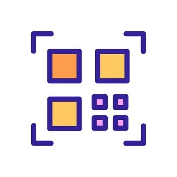 The bar code is an icon vector. Isolated contour symbol illustration Stockillustratie