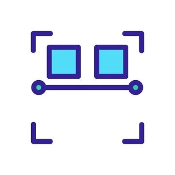 The bar code is an icon vector. Isolated contour symbol illustration Stock-Illustration