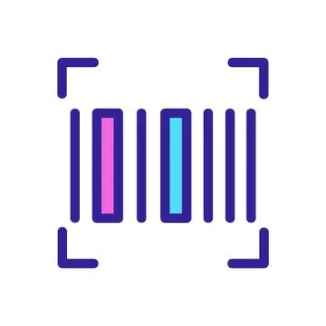 The bar code is an icon vector. Isolated contour symbol illustration Stock-Illustration