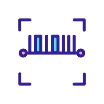 The bar code is an icon vector. Isolated contour symbol illustration Stock-Illustration