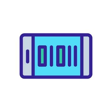 The bar code is an icon vector. Isolated contour symbol illustration 스톡 일러스트