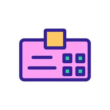 The bar code is an icon vector. Isolated contour symbol illustration Stock Illustration