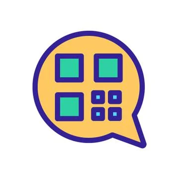 The bar code is an icon vector. Isolated contour symbol illustration Stockillustratie