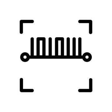 The bar code is an icon vector. Isolated contour symbol illustration Stock-Illustration