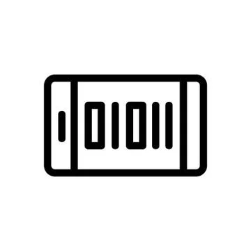 The bar code is an icon vector. Isolated contour symbol illustration Stockillustratie