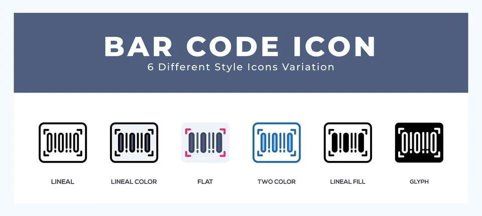 Bar code icons set of simple vector illustration. Stock-Illustration