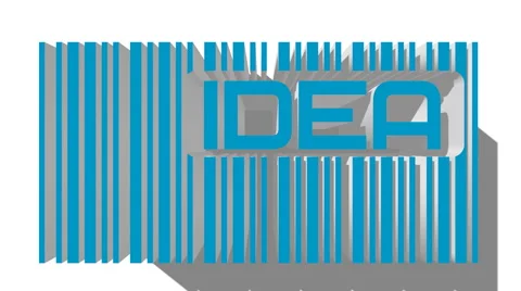 Bar code with idea text within Stock Footage 48387863