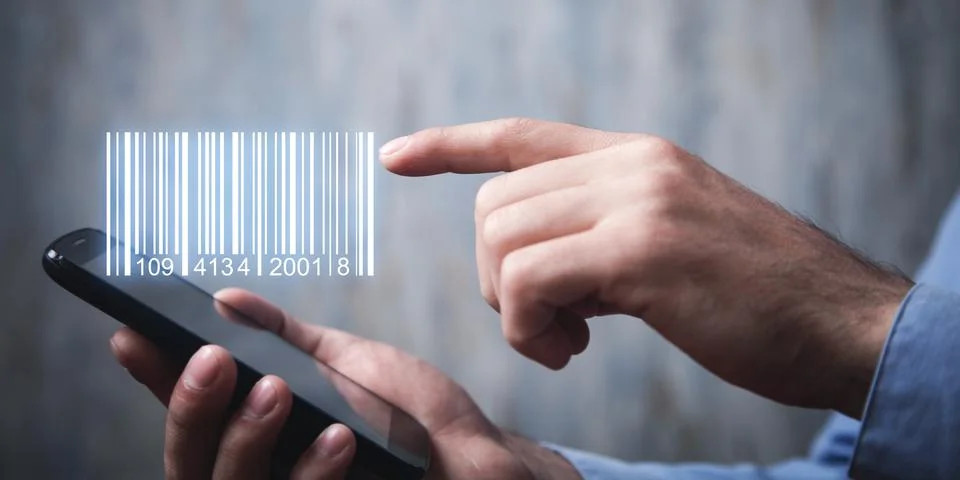 Bar Code Identity Marketing Data Encryption Concept Stock-Fotos