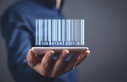 Bar Code Identity Marketing Data Encryption Concept Stock-Fotos