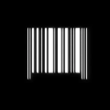 BAR code isolated on black and glitch screen effect applied Stock Photos