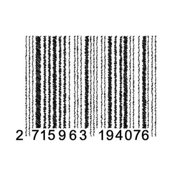 Bar Code isolated on white background. Universal Product Scan Code in doodle  Stock Illustration