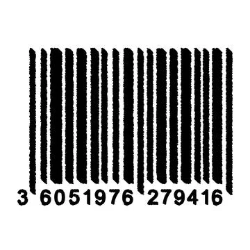 Bar Code isolated on white background. Universal Product Scan Code in doodle  Stock Illustration