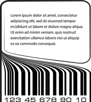 Bar code label with copy-space 스톡 일러스트