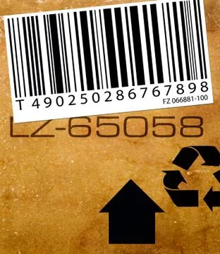 Bar code label Foto stock