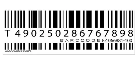 Bar code label Foto stock