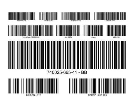 Bar code label price icon. Barcode scanner inventory retail information tag Stock-Illustration