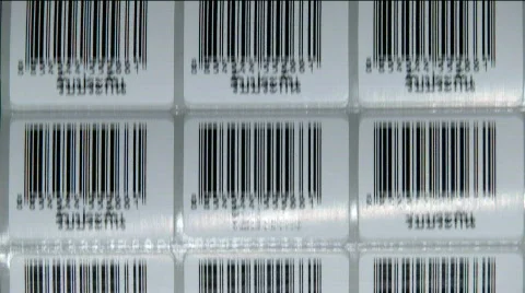 BAR CODE Label Printing BUSINESS Barcode Scan Retail Data Business Digital Price Stock-Footage 793564