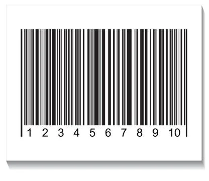 Bar code label with shadow for your design. Stock Illustration