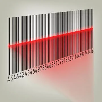 Bar code with laser light. EPS 8 스톡 일러스트