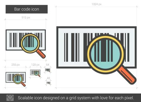 Bar code line icon. イラスト素材