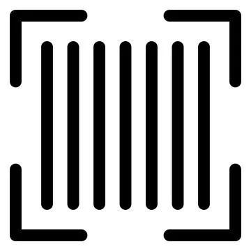 Bar code line icon isolated on white background Illustrazione stock