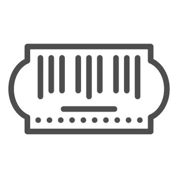 Bar code line icon. Sticker vector illustration isolated on white. Scanner label Stock-Illustration