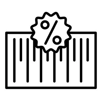 Bar code line icon vector illustration isolated on white background Illustrazione stock