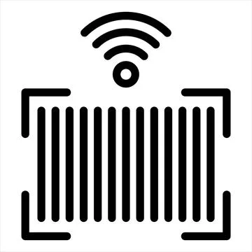 Bar code line icon vector illustration isolated on white background Stockillustratie