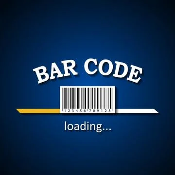 Bar Code loading bar background for private and commercial use Stock Illustration
