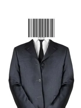 Bar code man Stock Illustration