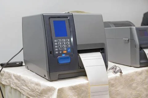 Bar Code Printer Barcode Label Printer Equipment for Distribution Warehous... Stock Photos