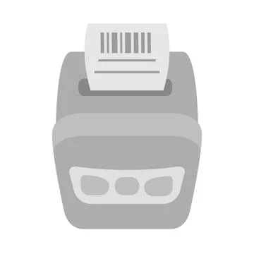 Bar code printer.Check print. Symbol for a mobile application or website. Stock-Illustration