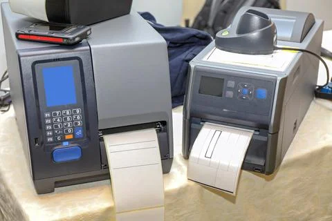 Bar Code Printers Stock-Fotos