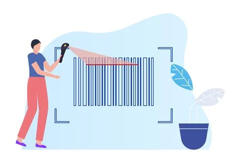 Bar Code Reader Concept Illustration Stock-Illustration