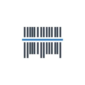 Bar Code related vector glyph icon. Stock-Illustration