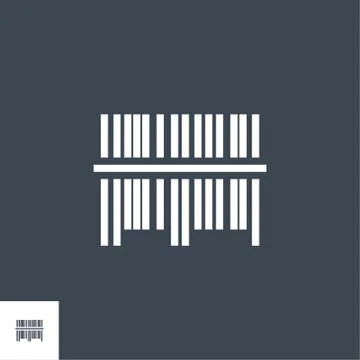Bar Code related vector glyph icon. Stock Illustration