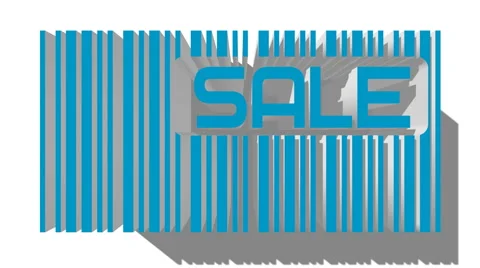 Bar code with sale text within Stock Footage 48387882