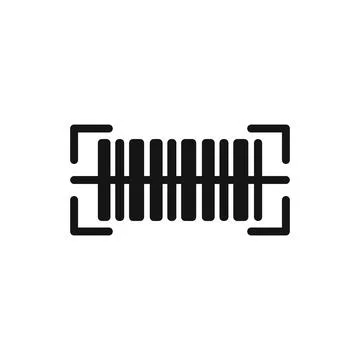 Bar code scanner icon Black line art vector Stock Illustration
